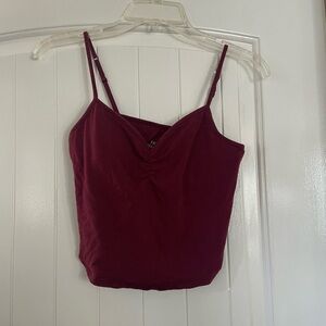 Maroon crop top (padded)